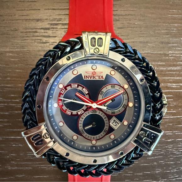 Invicta Bolt Herc Swiss Ronda Z60 Caliber Men’s Watch - 53mm Red Dark Blue